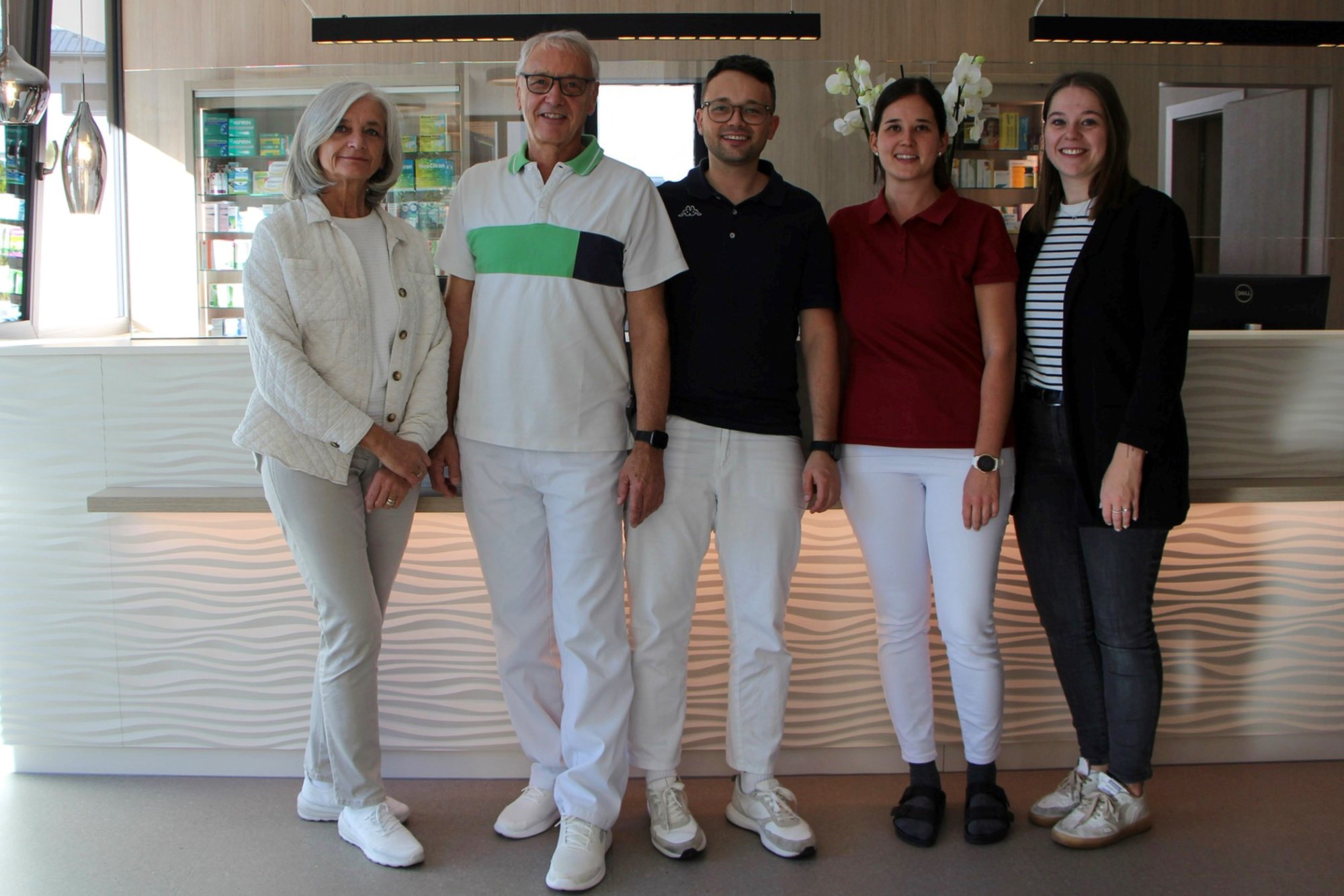 Das Team der Hausarztpraxis Dr. Rettenwander – von links: Rosmarie, Dr. Horst Rettenwander, Dr. Florian Rettenwander, Magdalena, Laura